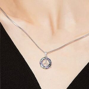 Crystal Gymnastics Necklace 925 Sterling Silver